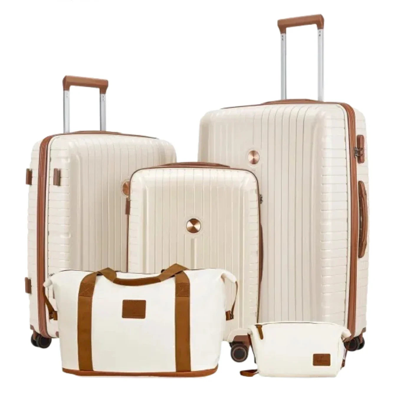 Hard Shell Luggage Sets with Duffel Bag and Toiletry Bag, TSA Lock
