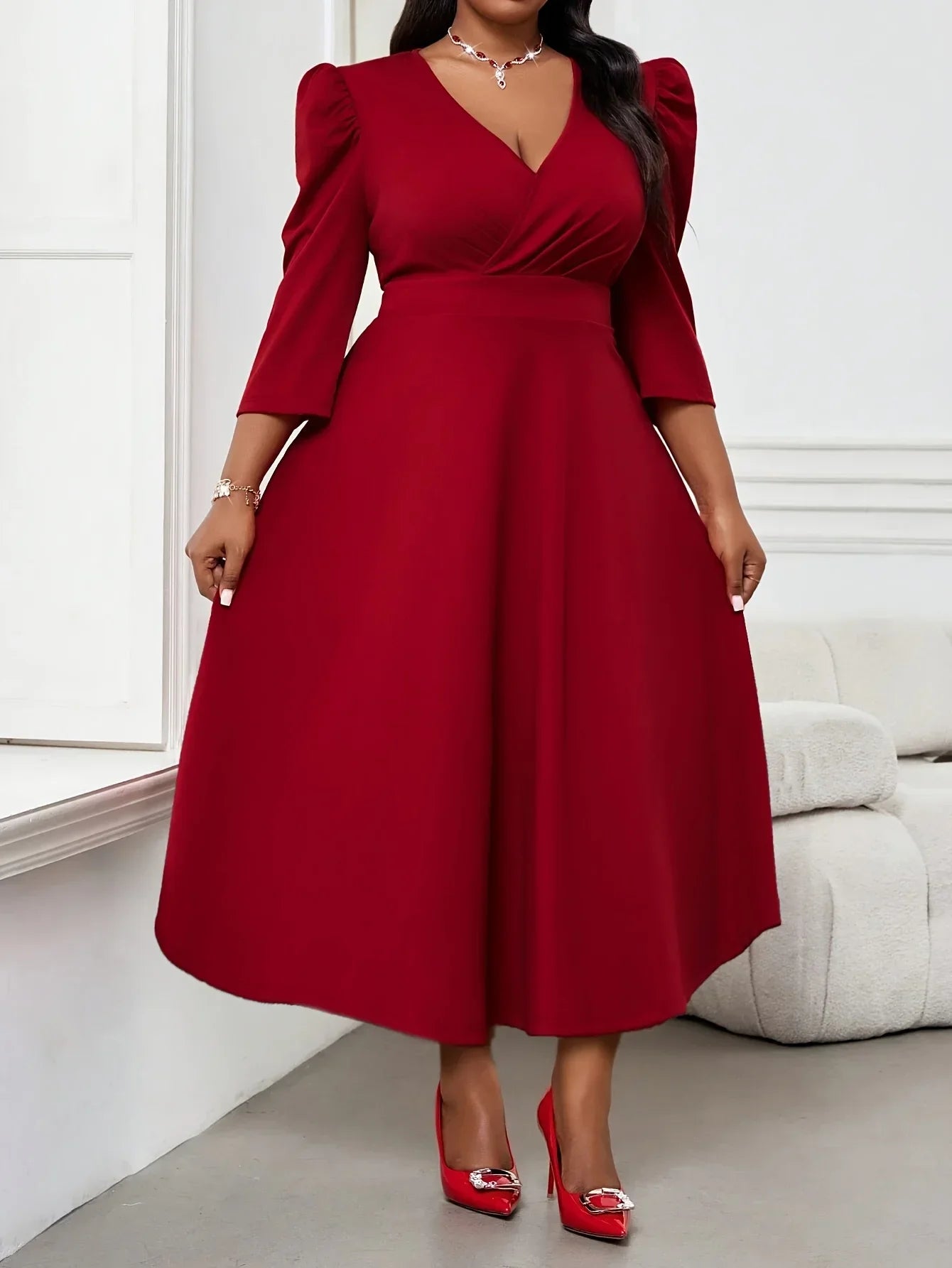 Elegant Red Event Dress Luxlife Brands