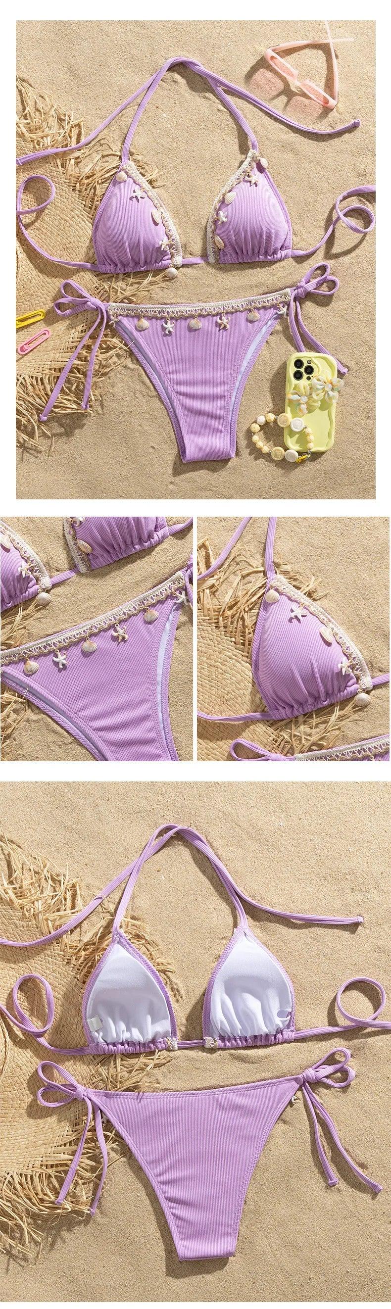 Sexy White Bikinis Women's Swimwear Female Swimsuit For Swimming Wear Bathing Suits Brazilian Bikini Set Beachwear Pool Bather Luxlife Brands