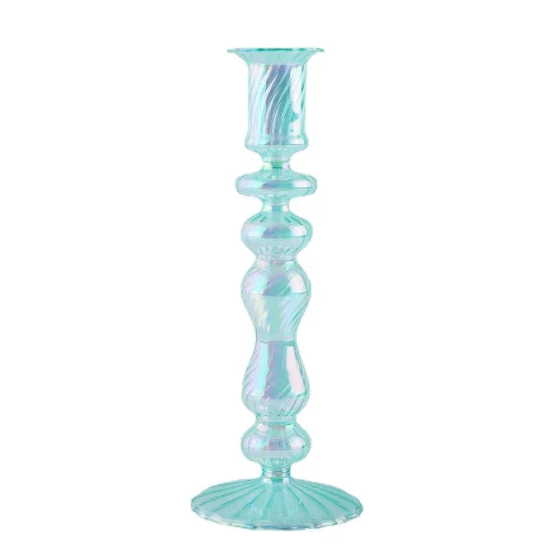 Floriddle Retro Candlesticks Taper Candle Holders Tall Candlesticks Decoration Party Glass Vase Home Decor Wedding Decoration Luxlife Brands