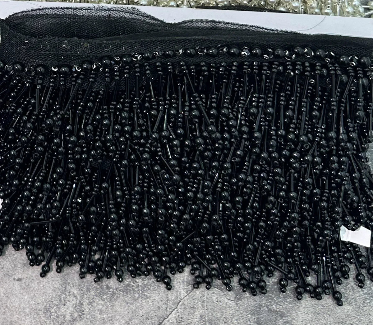 Glass Pearl & Bead Tassel Fringe (5 Yards)