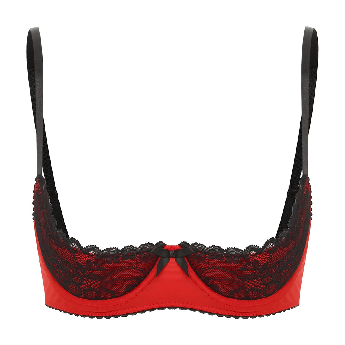 Lace Underwire Half-Cup Balconette Bra