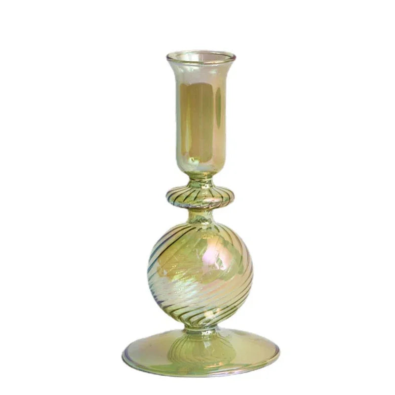 Floriddle Retro Candlesticks Taper Candle Holders Tall Candlesticks Decoration Party Glass Vase Home Decor Wedding Decoration Luxlife Brands
