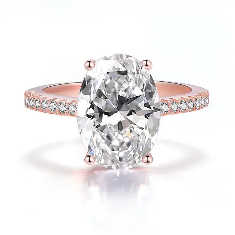 Female Fine ring 925 Sterling silver oval cut 5ct AAAAA Cz stone Engagement Wedding Band Rings for women Bridal Party Jewelry Luxlife Brands
