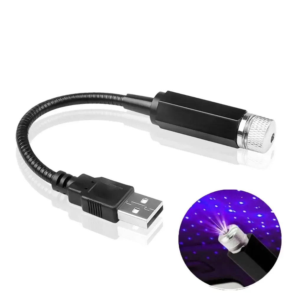 LED Starry Sky Lamp Car Laser Star Roof Light 5V USB Powered Galaxy Star Atmosphere Light Projector Lamp For Room Ceiling Decor Luxlife Brands