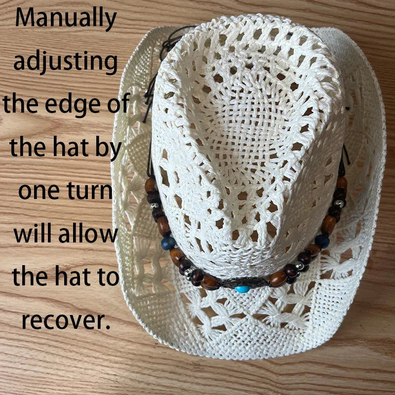 Vintage Boho Beach Straw Hat Luxlife Brands
