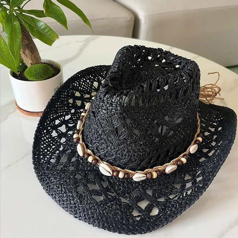 Vintage Boho Beach Straw Hat Luxlife Brands