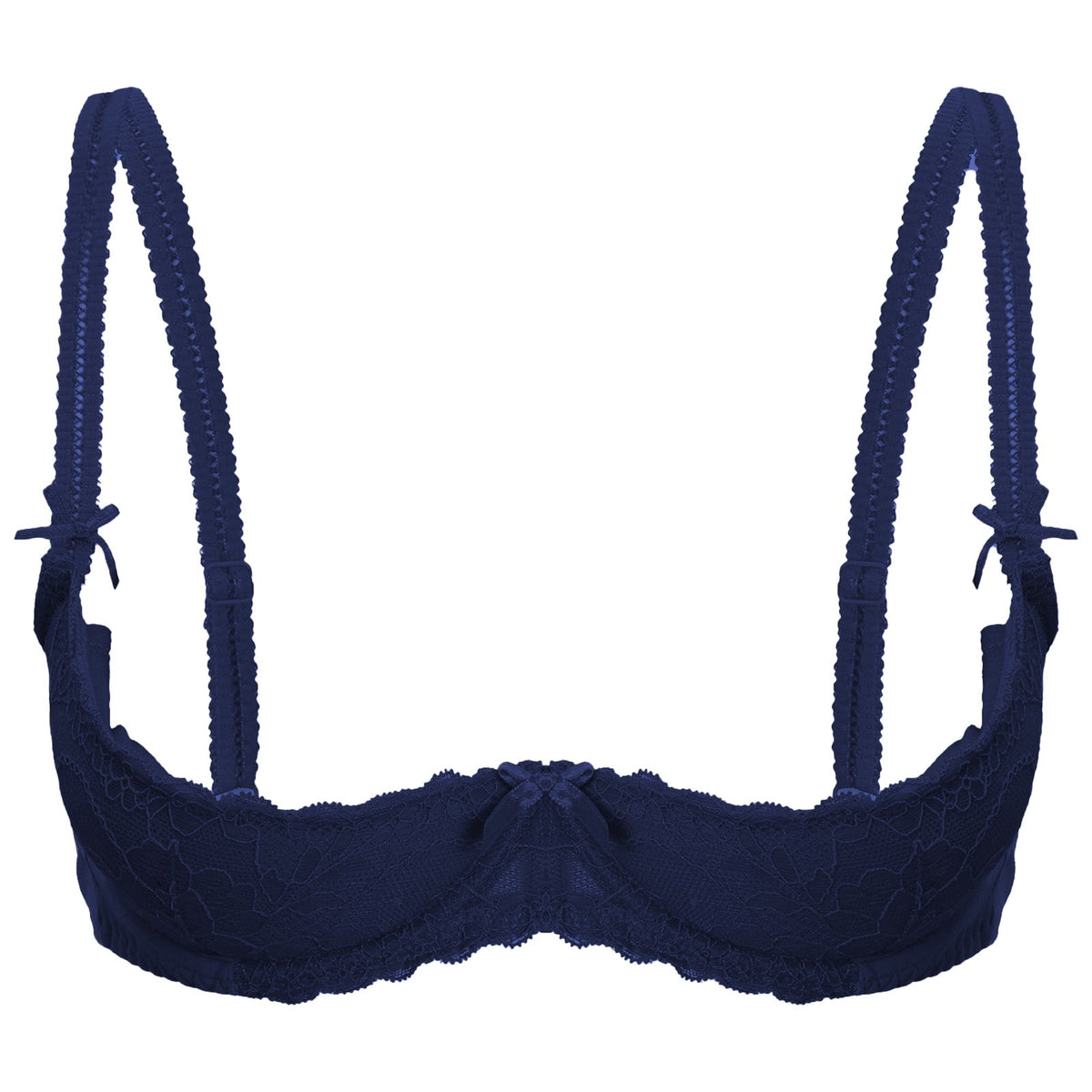Lace Underwire Half-Cup Push-Up Bra