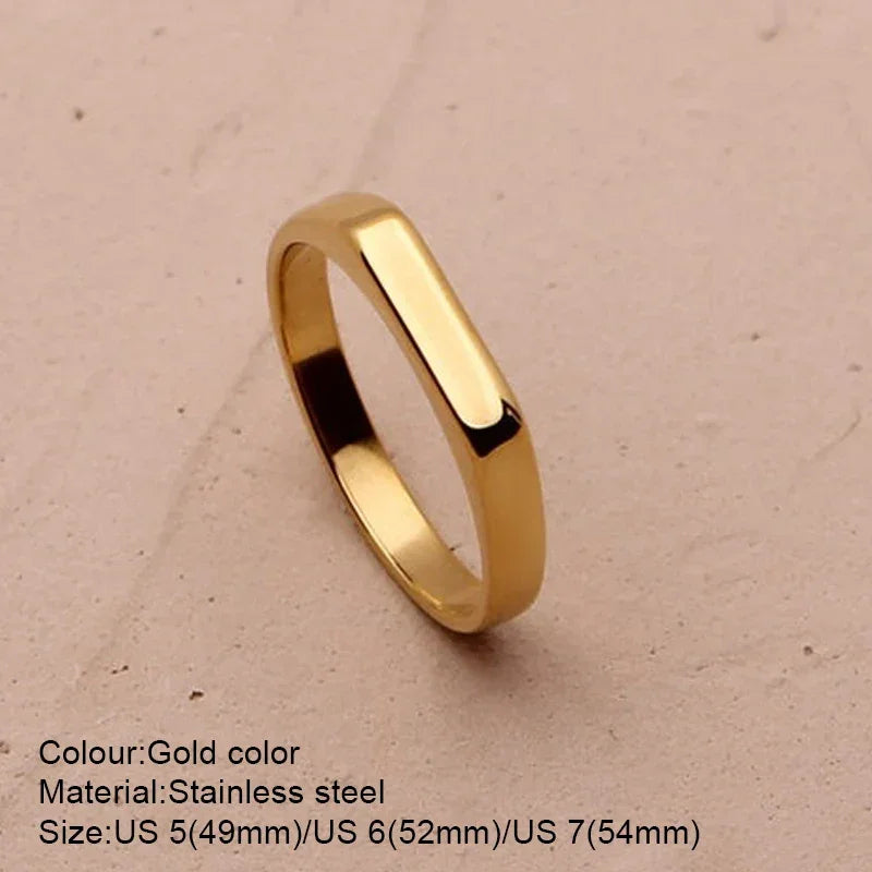 Fashion Ring 316L Stainless Steel Ring Anillo Ringen Mujer Women Rings Bague Couple Matching Jewlery Fashion Gifts Do not fade Luxlife Brands