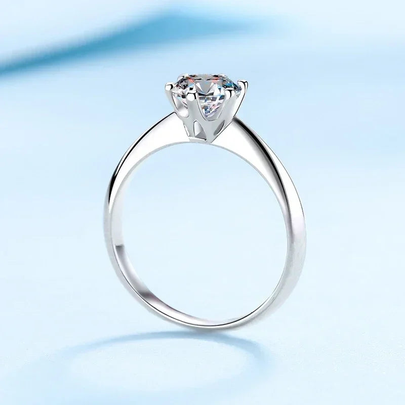 Moissanite GRA Certified S925 Sterling Silver Ring 1-3CT VVS1 Luxlife Brands
