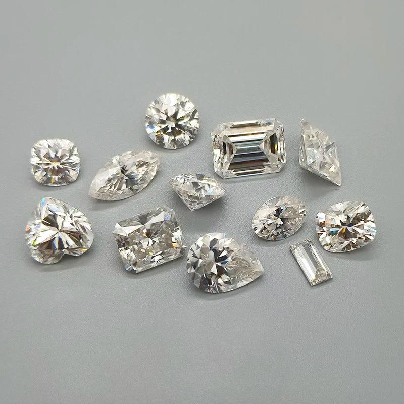 White D Color Moissanite diamonds with GRA Certificate Round Oval Heart Emerald Princess Radiant Cushion Trilliant Marquise Cut Luxlife Brands
