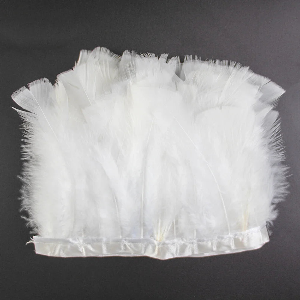 Professional Turkey Feather Fringe Trim 10-15cm