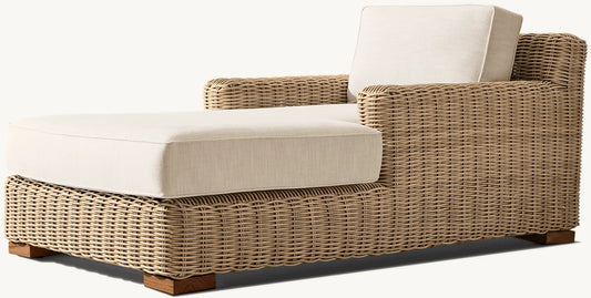 Modern Luxury Rattan Loungers Outdoor Sunbed For Beach Courtyard Park Hotel And Villa Durable Leisure Lounge Bed