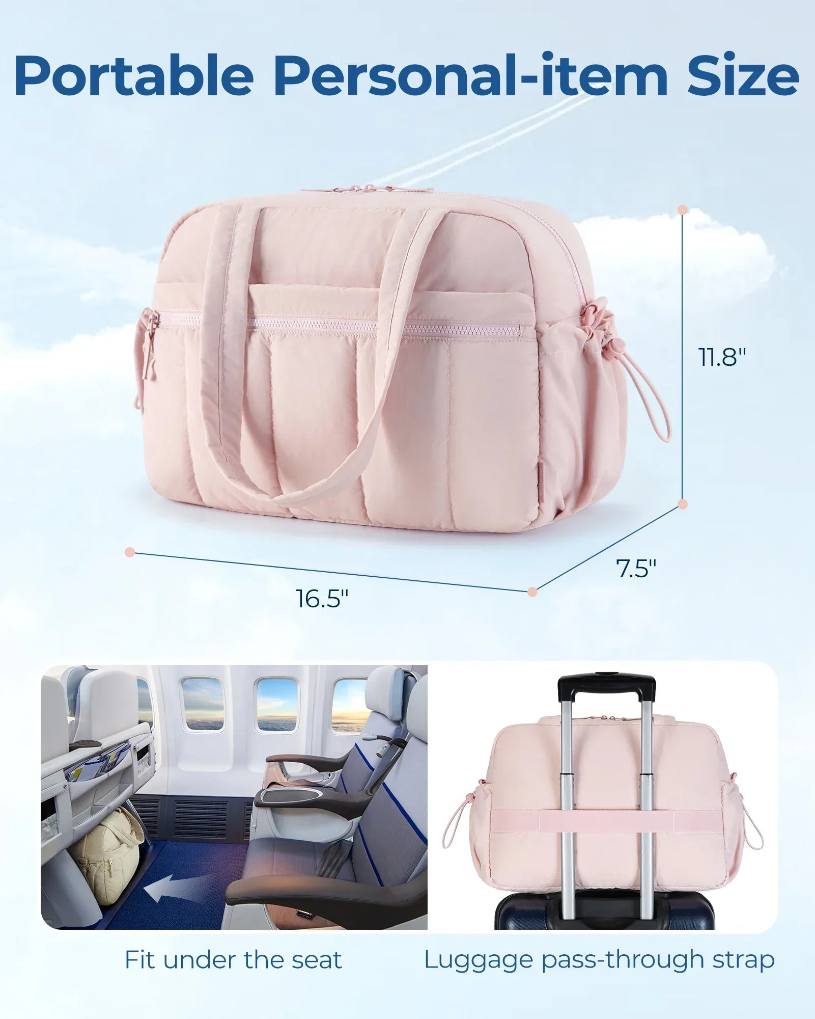 BAGSMART Travel Duffel Bag Gym Bag for Women with Wet Pocket Carry on Weekender Bags Waterproof Hand Luggage Airport Cabin Bag Luxlife Brands