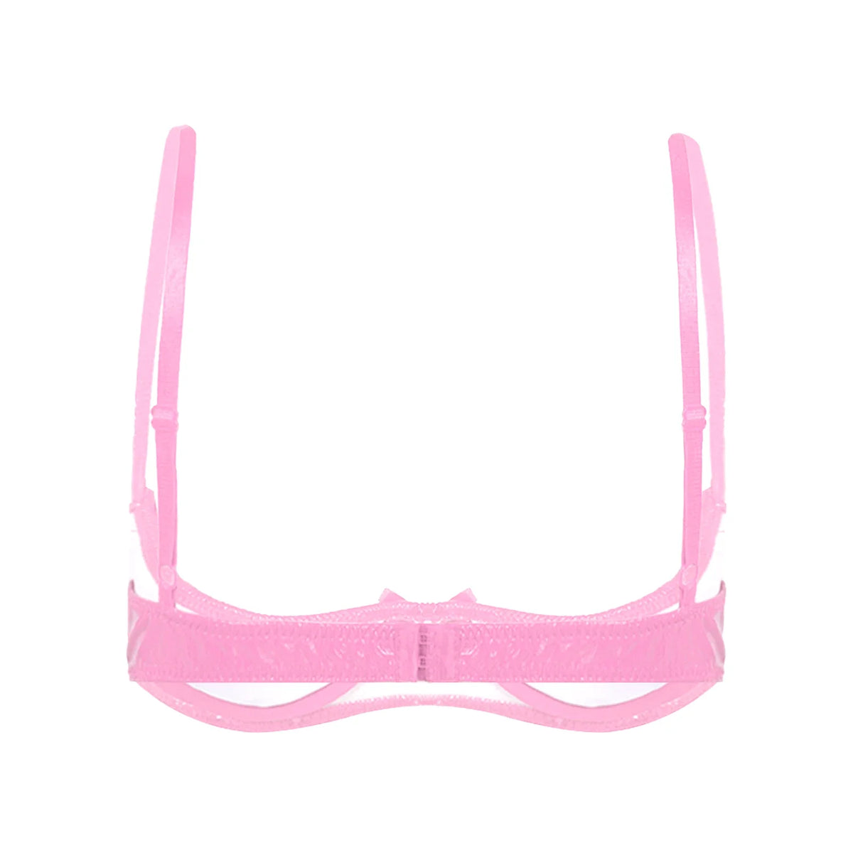 Patent Leather Underwired Open-Cup Bra