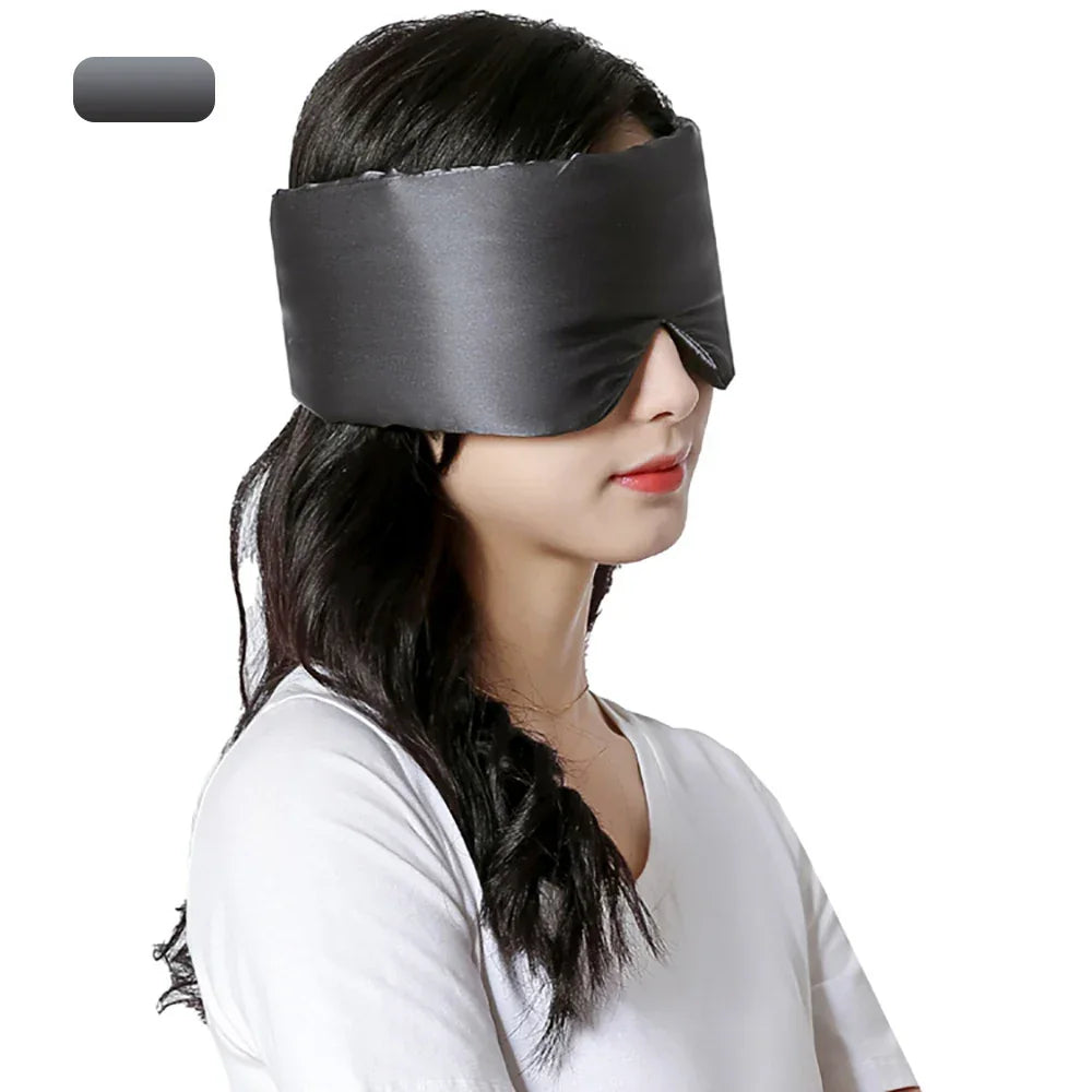 Mulberry Silk Sleeping Mask Eyepatch Blocking Light Eyemask Eyeshade Soft Padded Slaapmasker Travel Sleeping Aid for Sleep Patch Luxlife Brands