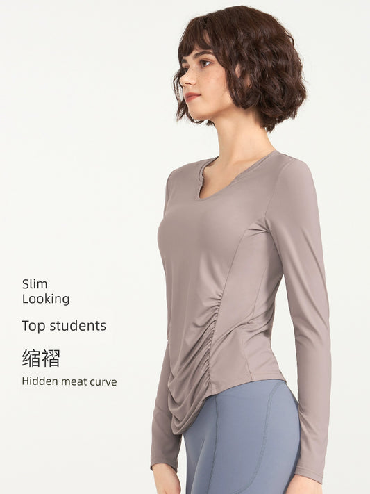 Slim Fit Breathable Fancy Outer Wear Long Sleeve Women's Yoga Clothes LUXLIFE BRANDS