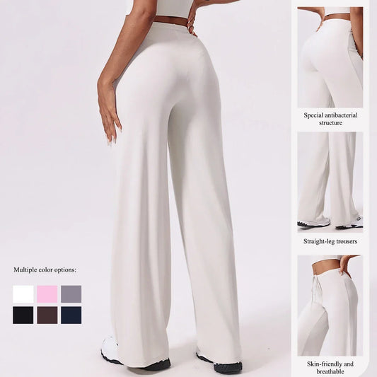 Ctenkevet-High Waist Wide-Leg Yoga Joggers for Women, Female Casual Tracksuit Bottoms, Straight Outdoor Baggy Sweatpants, Autumn