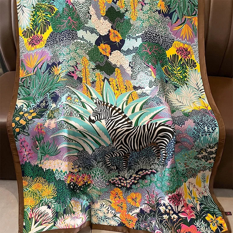 Spring Scarf Women's Luxury Design Scarf Silk Smooth Scarf Soft Muslim Headband Shawl Beach 85x180cm Luxlife Brands