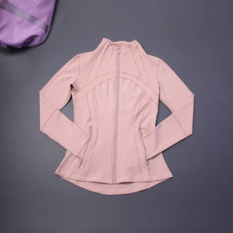 Women's Slim Fit Yoga Zip Top Luxlife Brands