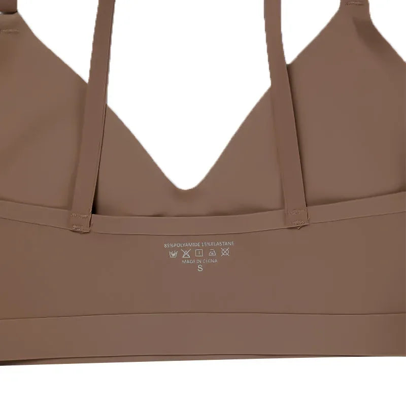 Hot Sale High Quality Latest Design Us Size Stylish Solid Ice Silk Seamless Wireless Bras And Women Underwear Set Luxlife Brands
