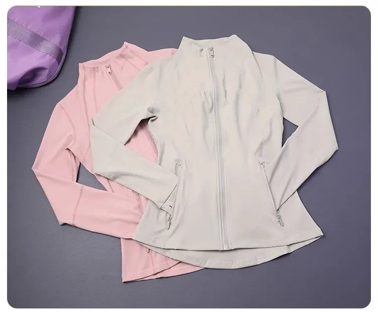 Women's Slim Fit Yoga Zip Top Luxlife Brands