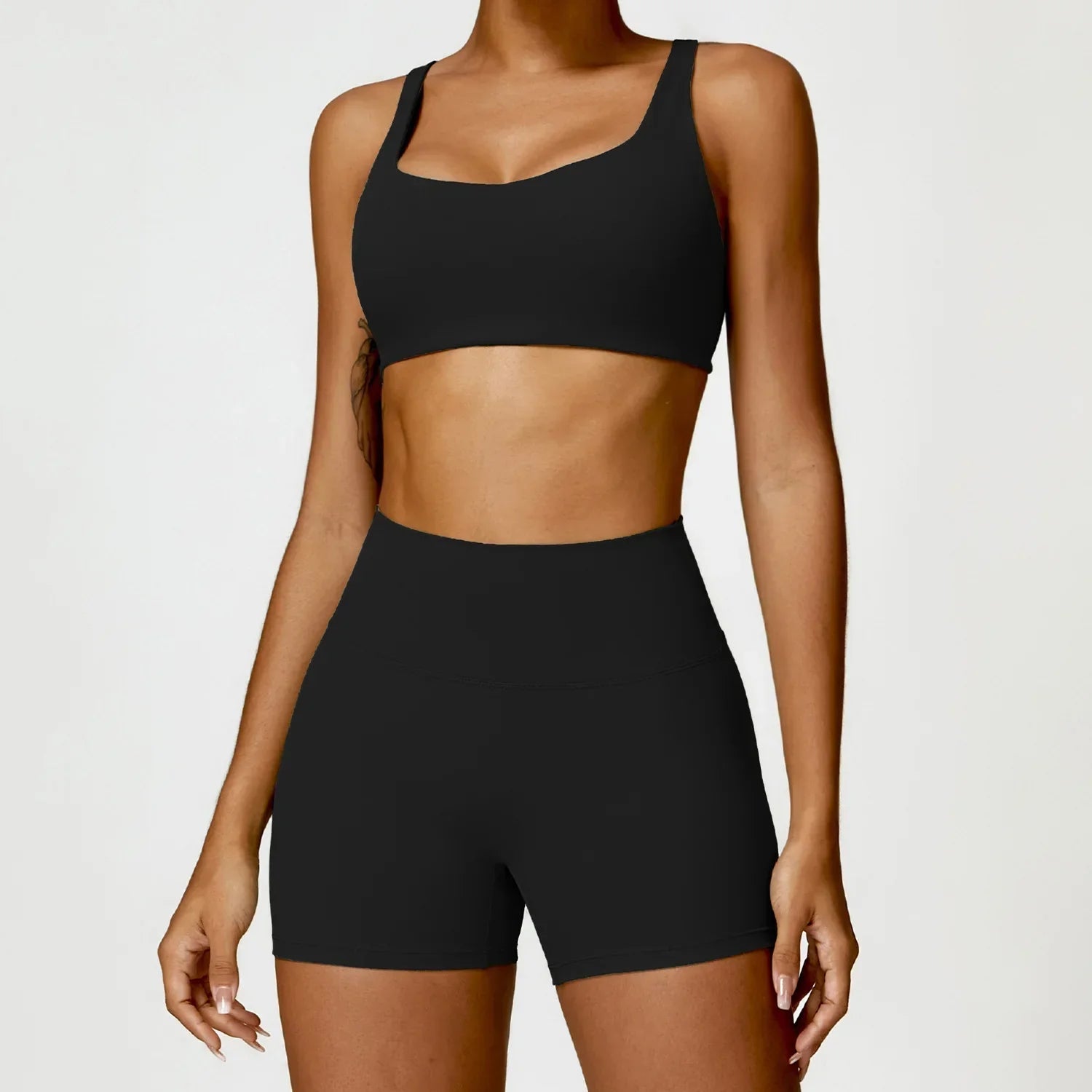 2PCS Yoga Set Women Gym Long Sleeve Sports Suits Fitness Bra Crop Top Workout Clothes Female Athletic Wear Legging Sportswear Luxlife Brands