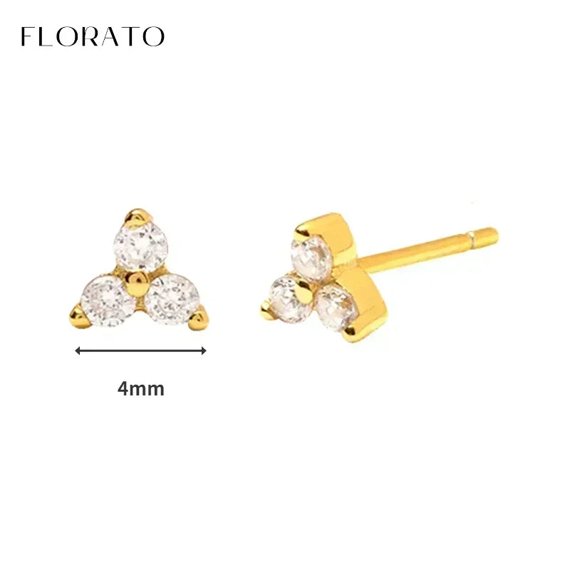 Luxury white crystal zircon earrings 925 sterling silver ear needles Hoop gold earrings For women Fashion Luxury Wedding Jewelry Luxlife Brands