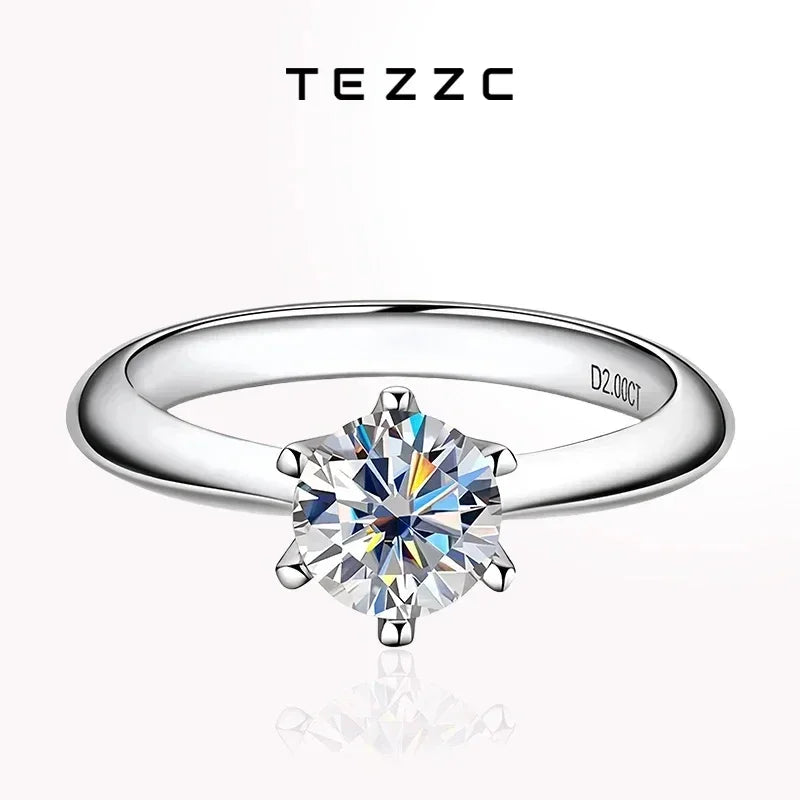 Moissanite GRA Certified S925 Sterling Silver Ring 1-3CT VVS1 Luxlife Brands