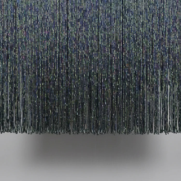 Long Glass Rhinestone Beaded Fringe Trim