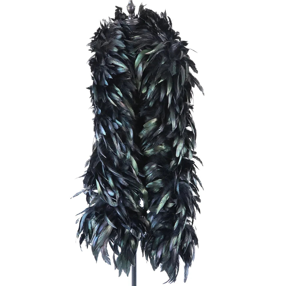 Natural Fluffy Rooster Feather Marabou Boa