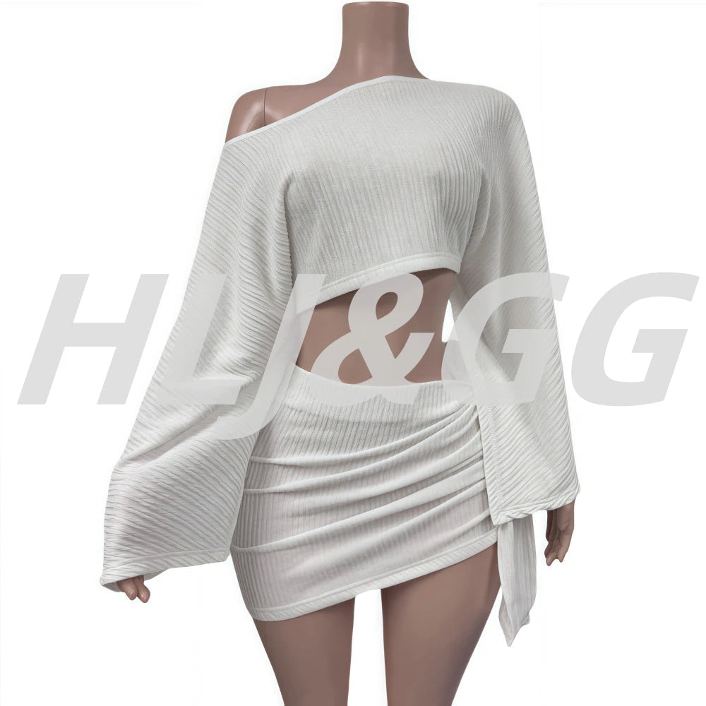 Jasmine Loose Fit Crop Top & Skirt Set Luxlife Brands