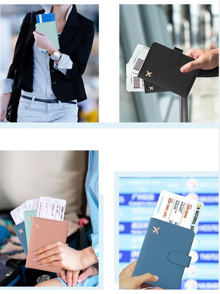RFID Passport Cover Case Passport Holder Multifunctional Passport Wallet ID Credit Card Holder Travel Wallet Travel Accessories Luxlife Brands