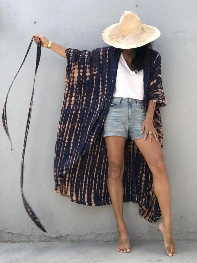 Tie Dye Kimono Summer Dress Luxlife Brands