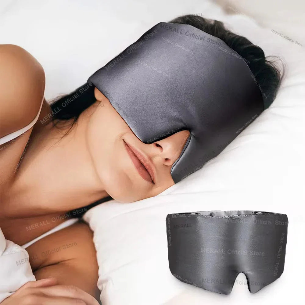 Mulberry Silk Sleeping Mask Eyepatch Blocking Light Eyemask Eyeshade Soft Padded Slaapmasker Travel Sleeping Aid for Sleep Patch Luxlife Brands
