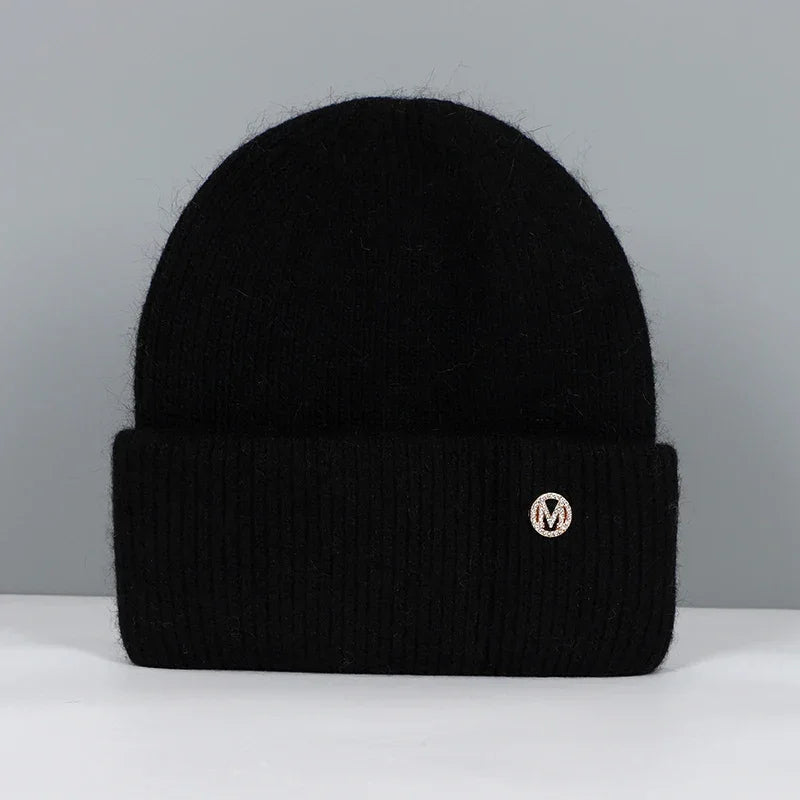 Women Winter Hat Real Rabbit Fur Winter Hats For Women Fashion Warm Beanie Hats Women Solid Adult Cover Head Cap Luxlife Brands