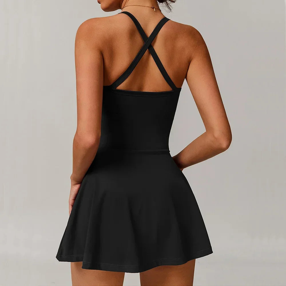 Tennis Crossback Push Up Dress Luxlife Brands