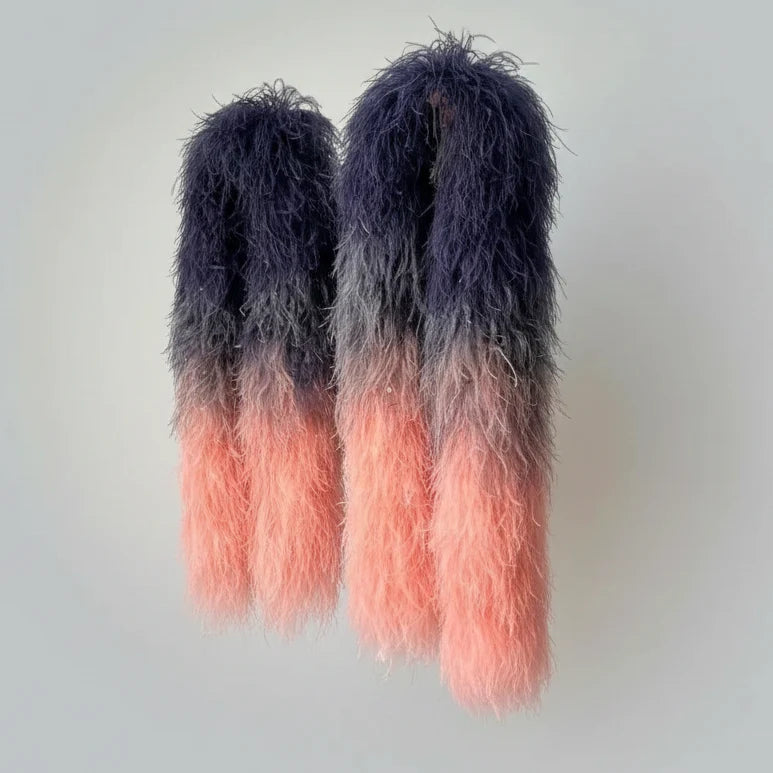 Mixed Color Ostrich Feather Boa & Shawl (2 Meters)