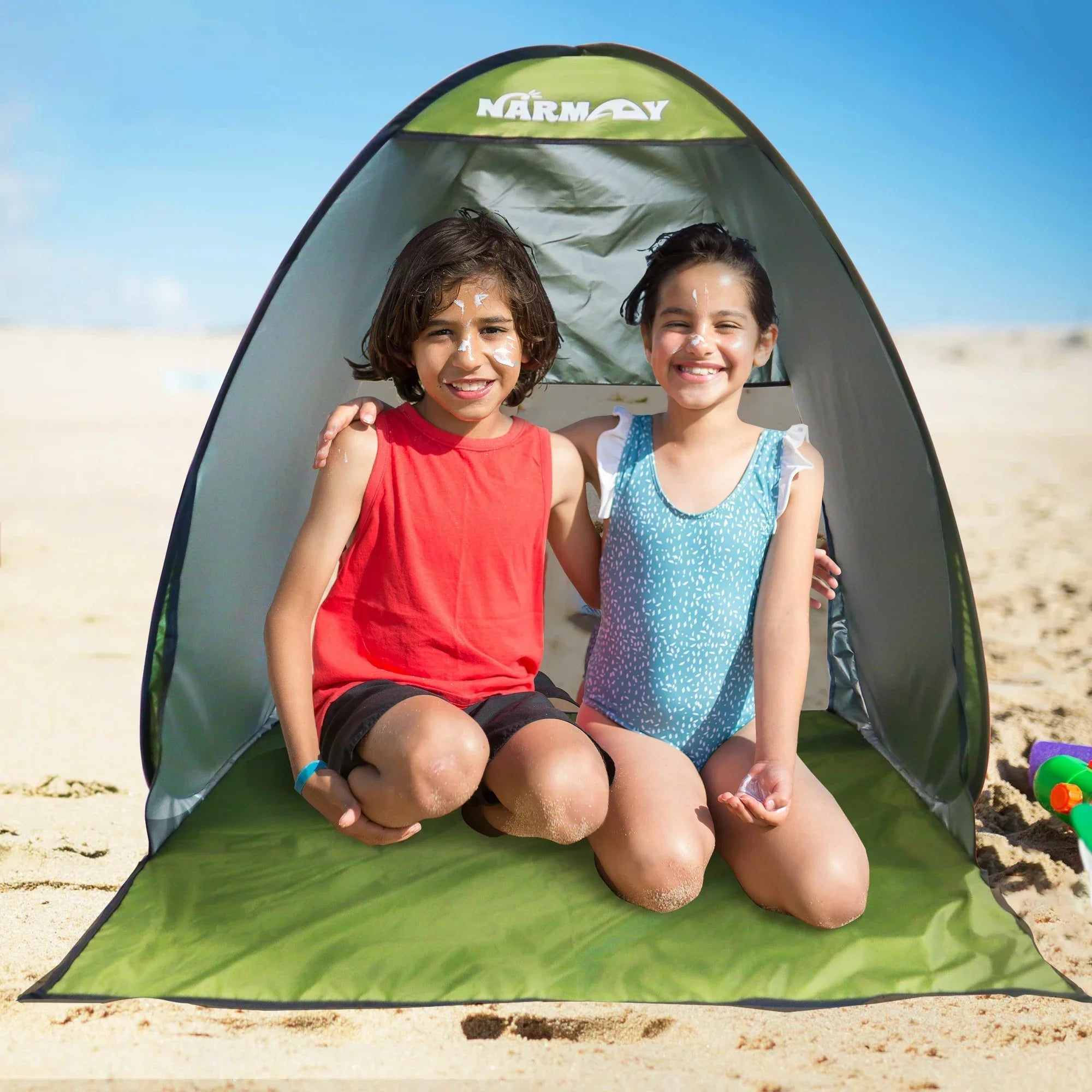 Pop-Up Beach Tent UV-resistant & Waterproof Sun Shade Shelter for Camping Luxlife Brands