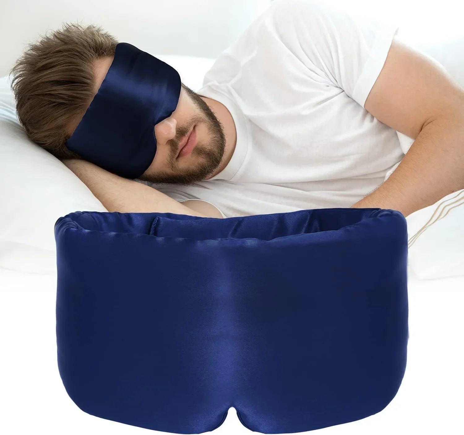 Mulberry Silk Sleeping Mask Eyepatch Blocking Light Eyemask Eyeshade Soft Padded Slaapmasker Travel Sleeping Aid for Sleep Patch Luxlife Brands