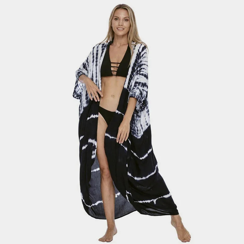 Tie Dye Kimono Summer Dress Luxlife Brands