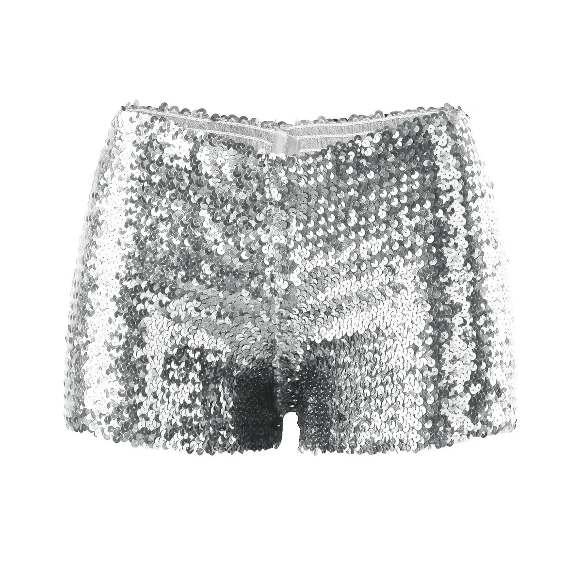 The Stardust Encore Sequin Shorts – High-Waist Performance Hot Pants