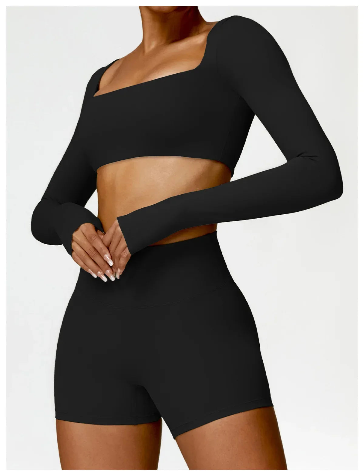 New Long sleeve Shirt Sports Set Women Fitness Tights Yoga Set Crop Top Running High Waist Gym Set Womens Outfits Yoga Clothing Luxlife Brands