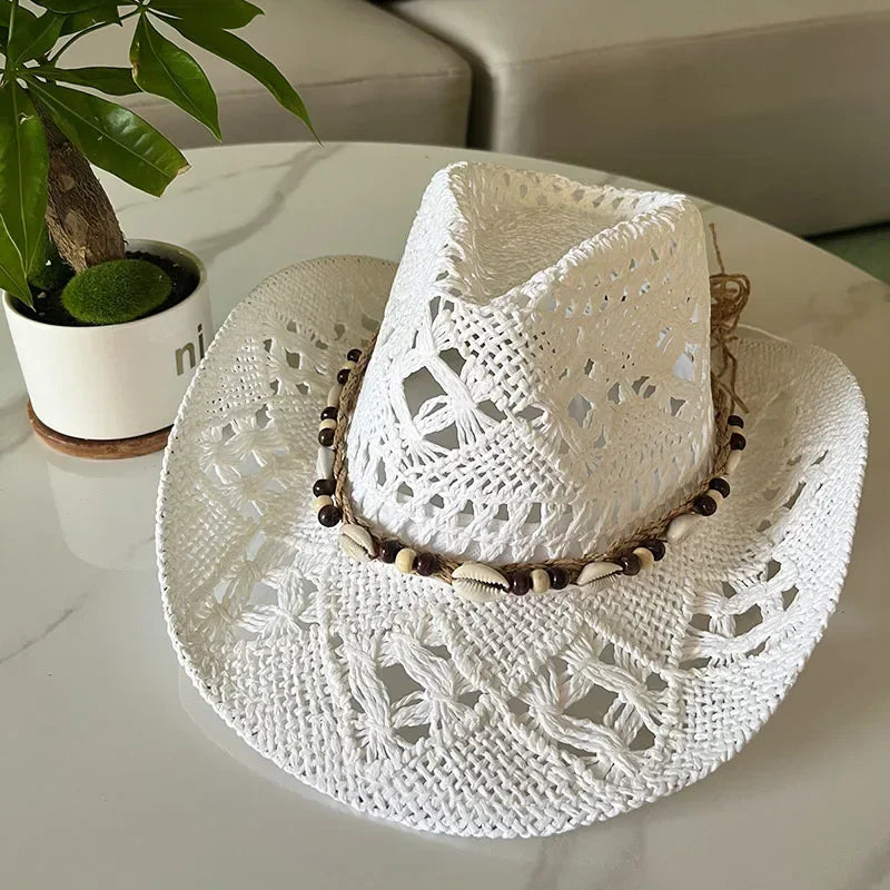 Vintage Boho Beach Straw Hat Luxlife Brands