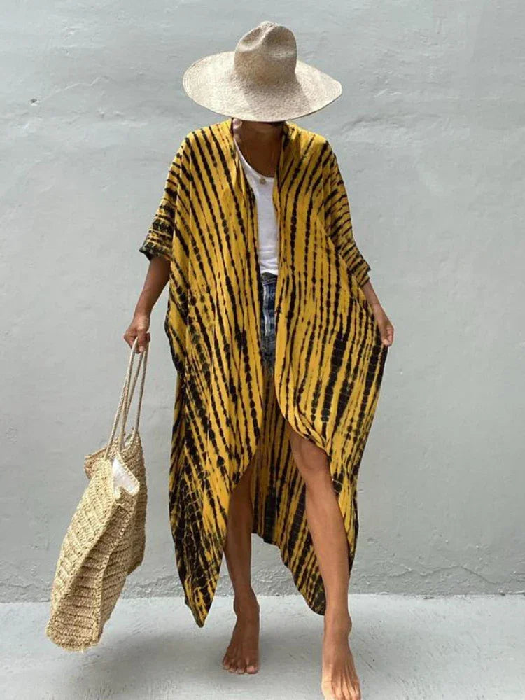 Tie Dye Kimono Summer Dress Luxlife Brands