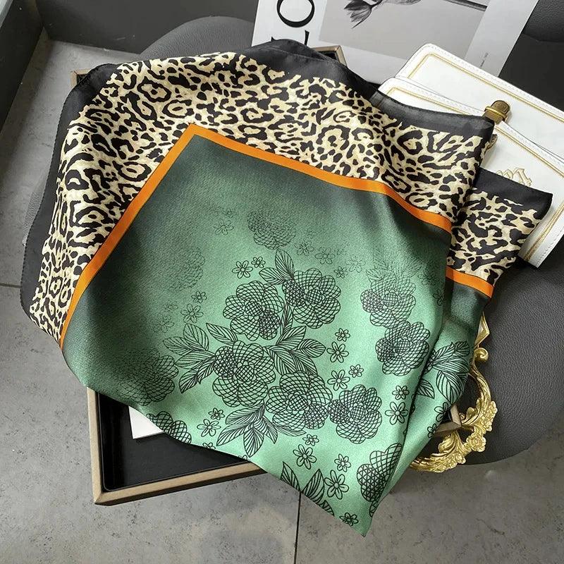 Fashion Luxury Brand 70cm Silk Square Scarf Women Satin Neck Tie Female Hair Bandana Headkerchief Shawl Wrap Hijab Echarpe Luxlife Brands
