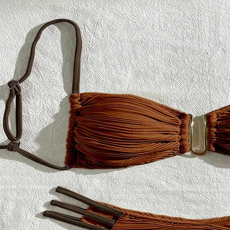 Italia Textured Low Rise Bikini Luxlife Brands
