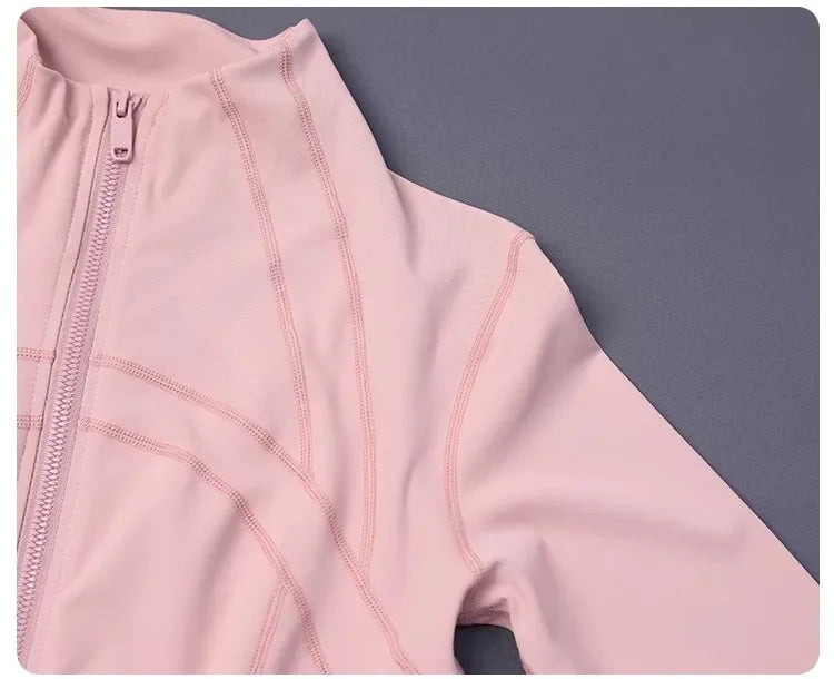 Women's Slim Fit Yoga Zip Top Luxlife Brands