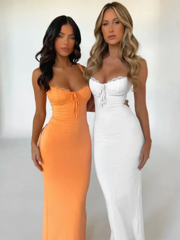Siesta Elegant Bodycon Maxi Dress LUXLIFE BRANDS