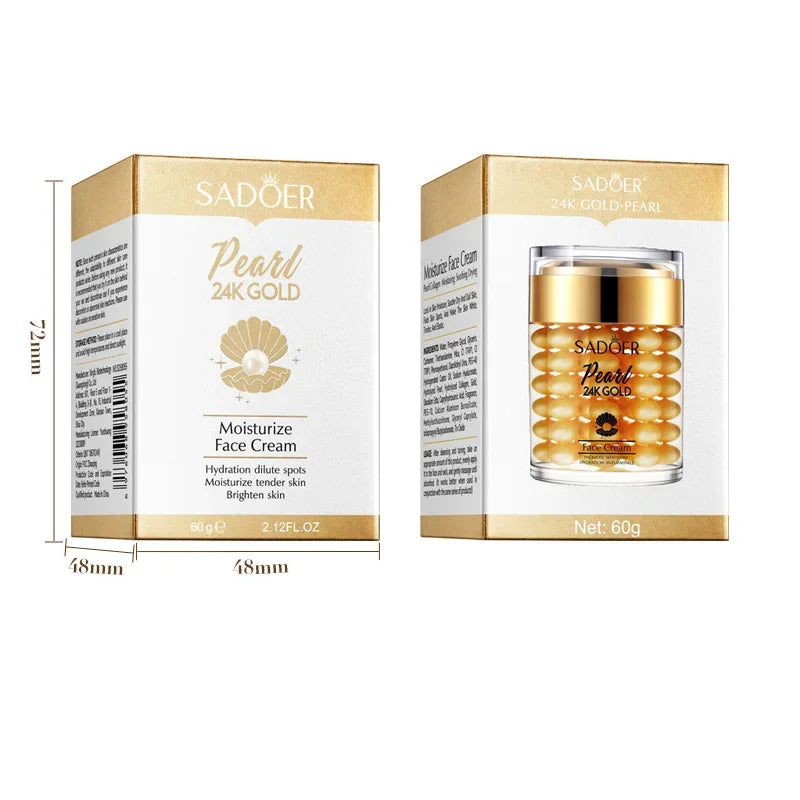 24K Golden Pearl Collagen Hydrating Firming Cream Luxlife Brands